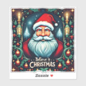 Glaube an die Magie des Weihnachtsfestes Aufkleber (Blatt)