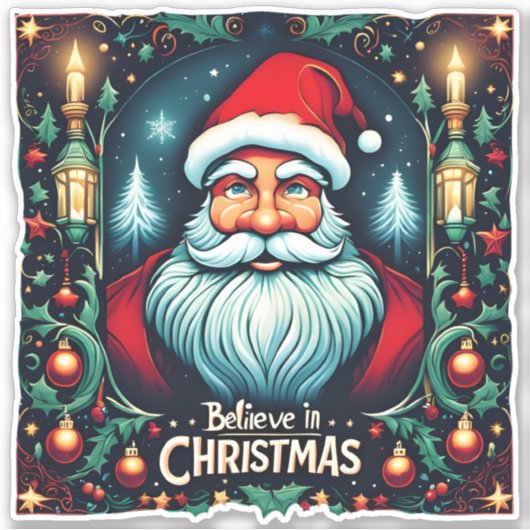 Glaube an die Magie des Weihnachtsfestes Aufkleber (Vorderseite)