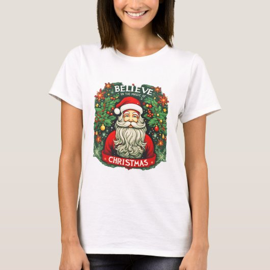 Glaube an die Magie des Weihnachtsfestes T-Shirt (Vorderseite)