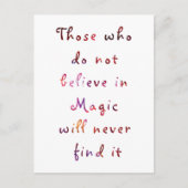 Glaube an die Magie Postkarte (Vorderseite)
