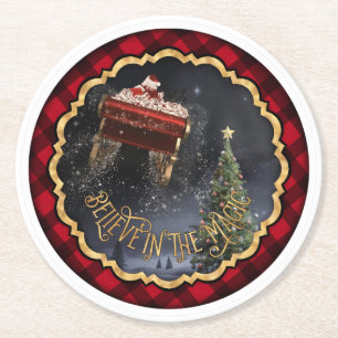 Glaube an die Magie Runder Pappuntersetzer