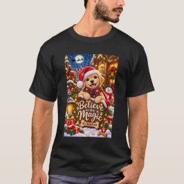 Glaube an die Magie von Weihnachten – Süßer Hundet T-Shirt