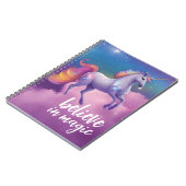 Glaube an die magische Funkelnd Einhorn-kosmische Notizblock (Linke Seite)