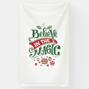 Glaube an die magische Weihnachtstypografie Banner