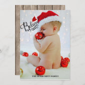 "Glaube an die Weihnachtskarte" Feiertagskarte (Vorne/Hinten)