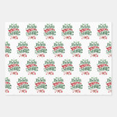 Glaube an die Weihnachtstypografie der Magie Geschenkpapier Set (Vorderseite 2)