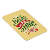 Glaube an die Weihnachtstypografie der Magie Magnet (Rechte Seite)