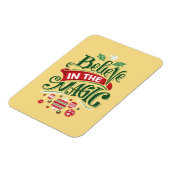 Glaube an die Weihnachtstypografie der Magie Magnet (Linke Seite)