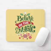 Glaube an die Weihnachtstypografie der Magie Mousepad (Mit Mouse)