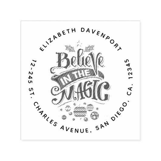 Glaube an die Weihnachtstypografie der Magie Permastempel (Design)