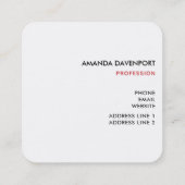 Glaube an die Weihnachtstypografie der Magie Quadratische Visitenkarte (Rückseite)