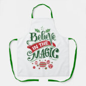 Glaube an die Weihnachtstypografie der Magie Schürze (Vorderseite)