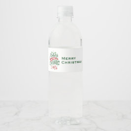 Glaube an die Weihnachtstypografie der Magie Wasserflaschenetikett