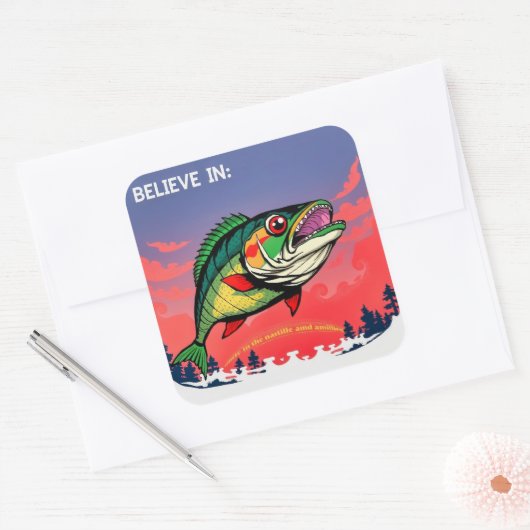 Glaube an die Wunder der Natur Quadratischer Aufkleber (Umschlag)