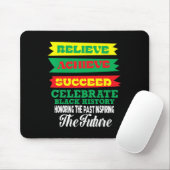 Glaube an Erfolg feiern schwarze Geschichte Mo Mousepad (Mit Mouse)