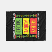 Glaube an Erfolg schwarze Geschichte - politisch g Fleecedecke (Vorderseite (Horizontal))