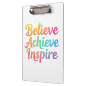 Glaube an Erreichen Inspirier Klemmbrett (Links)