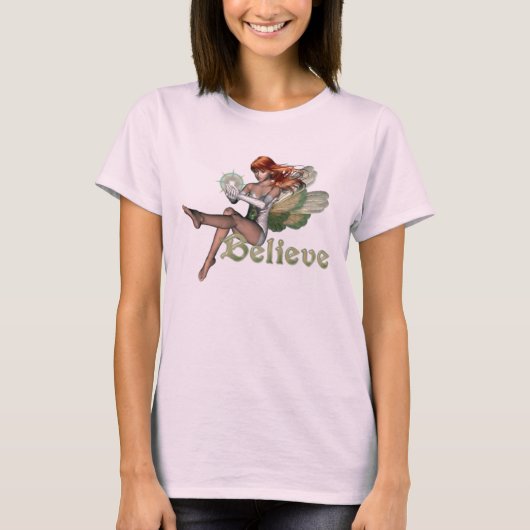 Glaube an Fairies - Roter Kopf T-Shirt (Vorderseite)