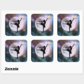 Glaube an Feentanz-Aufkleber Quadratischer Aufkleber (Blatt)