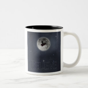 Glaube-an-fliegendes Nacht-schwein Zweifarbige Tasse