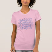 Glaube an Forever Brush Script Grunge T-Shirt (Vorderseite)