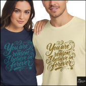 Glaube an Forever Brush Script Grunge T-Shirt