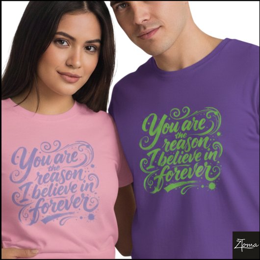 Glaube an Forever Brush Script Grunge T-Shirt