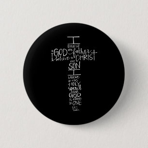 Glaube an Gott der Vater Ostern Jesus Kreuz Chris Button