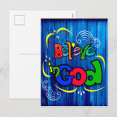 Glaube an Gott Feiertagspostkarte (Vorne/Hinten)