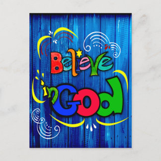 Glaube an Gott Feiertagspostkarte