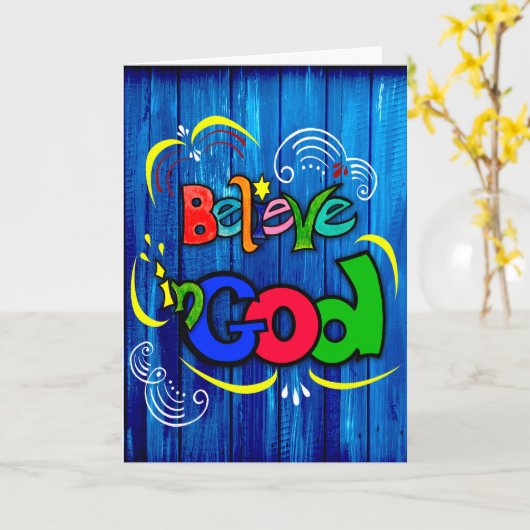 Glaube an Gott Karte (Gelbe Blume)