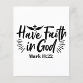 Glaube an Gott Mark 11:22 Inspiration Zitat (Vorderseite)