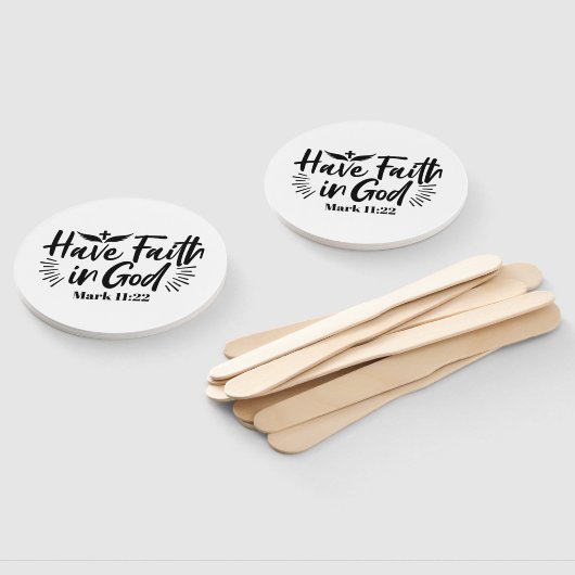 Glaube an Gott Mark 11:22 Inspiration Zitat Fächer (Non-assembled)