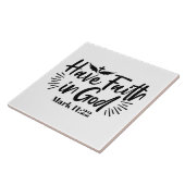 Glaube an Gott Mark 11:22 Inspiration Zitat Fliese (Seite)