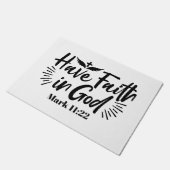 Glaube an Gott Mark 11:22 Inspiration Zitat Fußmatte (Schrägansicht)