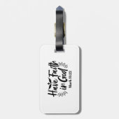 Glaube an Gott Mark 11:22 Inspiration Zitat Gepäckanhänger (Rückseite vertikal)