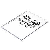 Glaube an Gott Mark 11:22 Inspiration Zitat Notizblock (Linke Seite)