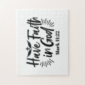 Glaube an Gott Mark 11:22 Inspiration Zitat Puzzle (Vertikal)