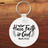 Glaube an Gott Mark 11:22 Inspiration Zitat Schlüsselanhänger (Rückseite)
