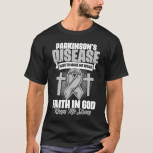 Glaube an Gott PD-Patienten Kämpfer Parkinson-Kran T-Shirt