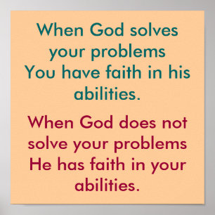 Glaube an Gott Poster