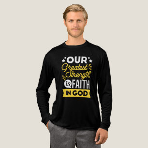 Glaube an Gott – Unsere größte Stärke Zitat Tri-Blend Shirt