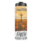 Glaube an jedes Saisonkreuz Thermosbecher (Vorderseite)