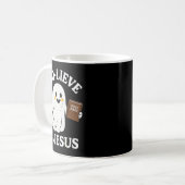 Glaube an Jesus Lustiger Christlicher Geist Lesung Kaffeetasse (Vorderseite Links)