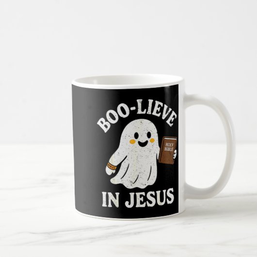 Glaube an Jesus Lustiger Christlicher Geist Lesung Kaffeetasse (Rechts)