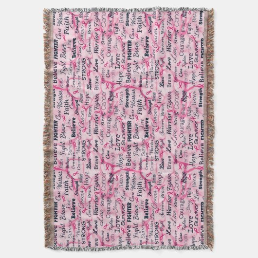 Glaube an Kämpfer leben stark rosa umringt Decke (Vorderseite Vertikal)