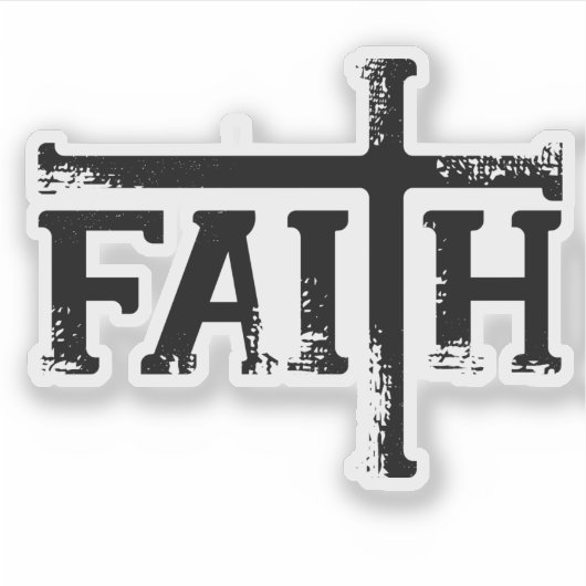 Glaube an Kreuz! Aufkleber (Vorderseite)