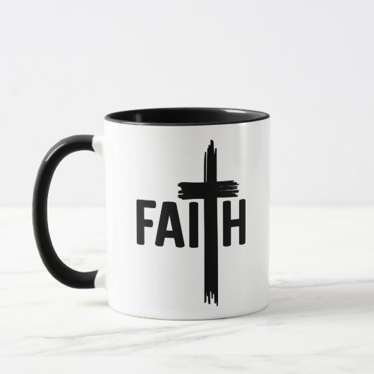 Glaube an Kreuz Tasse (Links)