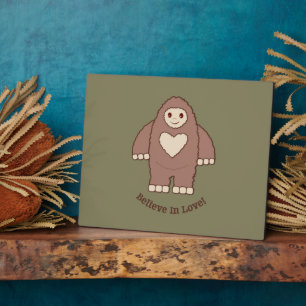 Glaube an Liebe Bigfoot Fotoplatte