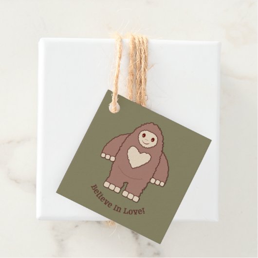 Glaube an Liebe Bigfoot Geschenkanhänger (Beispiel)